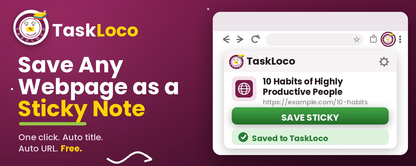 Sticky Note Web Clipper — save any webpage as a sticky note in one click, free